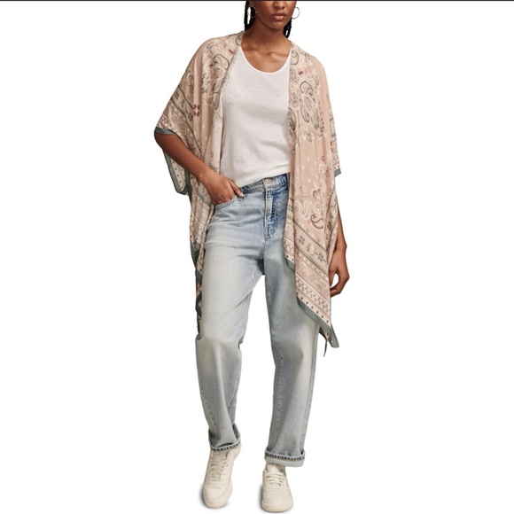 NWT Lucky Brand Paisley Boho Kimono - Picture 3 of 9